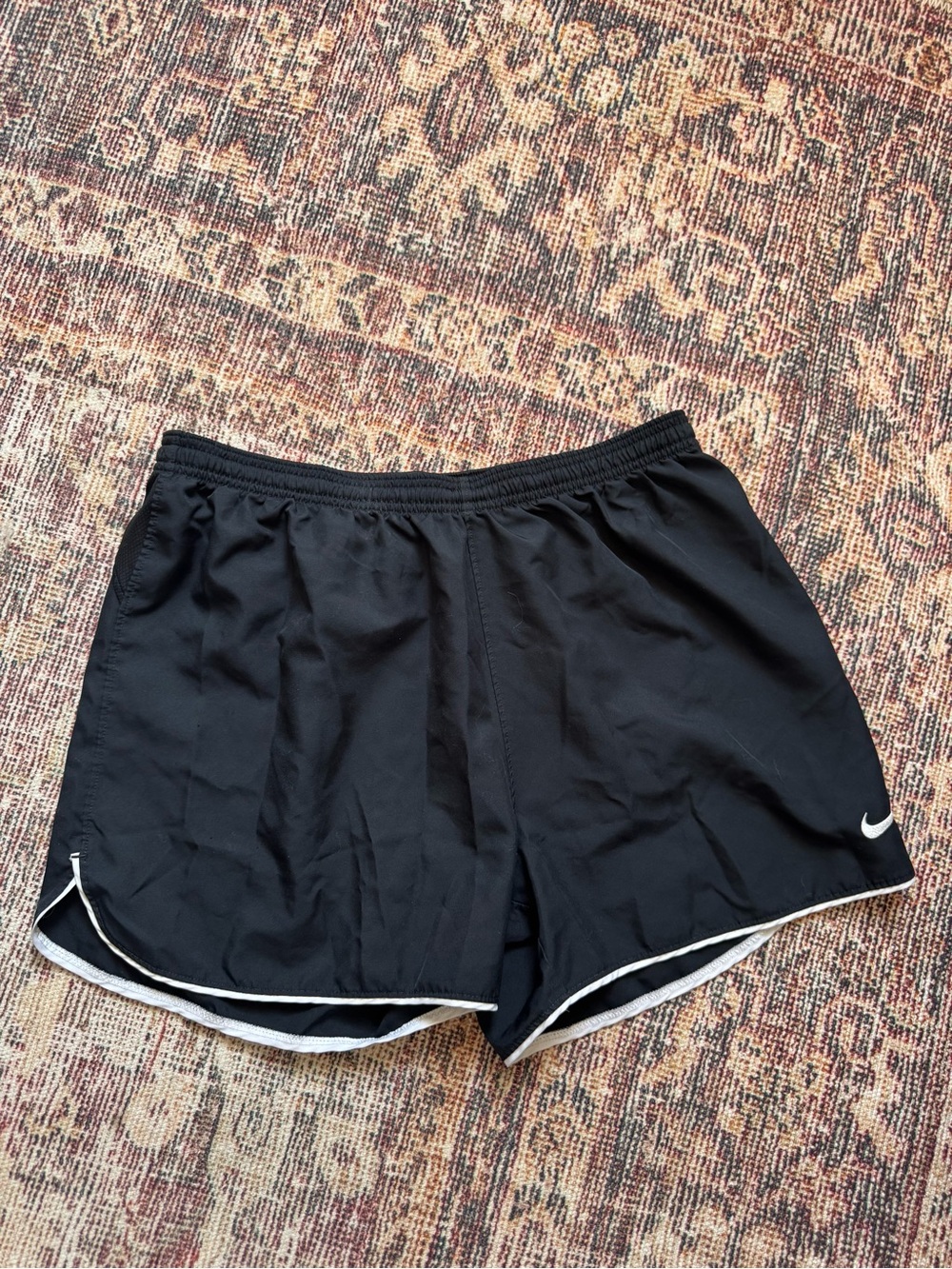 Nike Black Athletic Shorts with White Accent